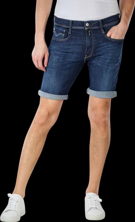 Replay New Anbass Denim Shorts Dark Blue