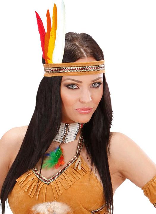 Actual product image Widmann Indian feather set 12 feathers (One size)