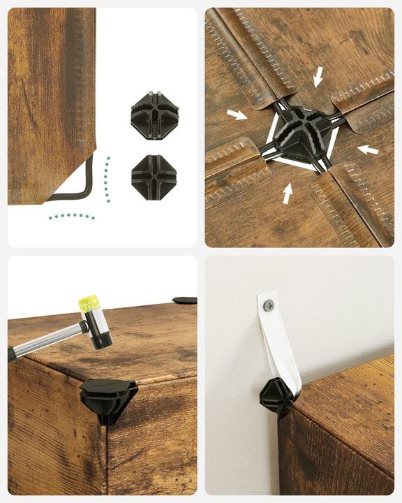 Image du produit Songmics Regal zum zusammenstecken Vintagebraun, Eigenschaften