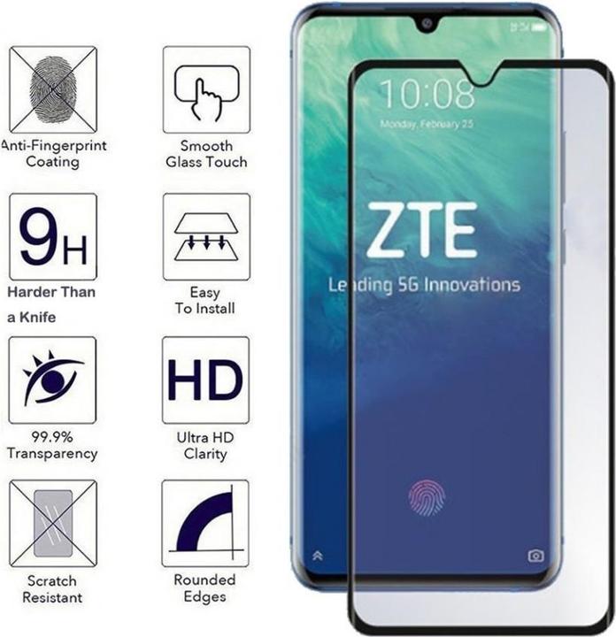 Image du produit Screenguard ZTE Axon 10 Pro Full Screen Protection en verre blindé 2.5D 9H (1 pièce(s), ZTE Axon 10 Pro)