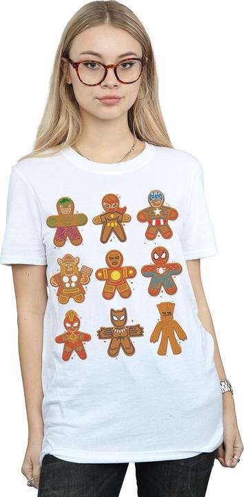 Immagine prodotto Avengers Christmas Gingerbread Maglietta Ampia Donna (3XL)