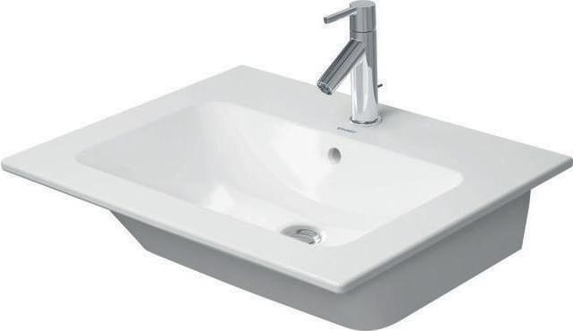 Actual product image Duravit Furniture washbasin ME by Starck m ÜL m HLB 630x490mm 1 tap hole white WG (490 mm, 630 mm)