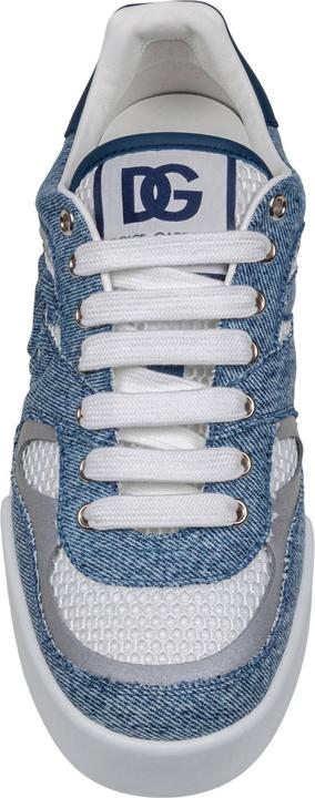 Produktbild Dolce & Gabbana portofino strobel light sneakers in technical mesh denime white and jeans (41)