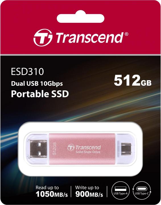 Actual product image Transcend ESD310 (512 GB, USB-C, USB 3.2 Gen 2)