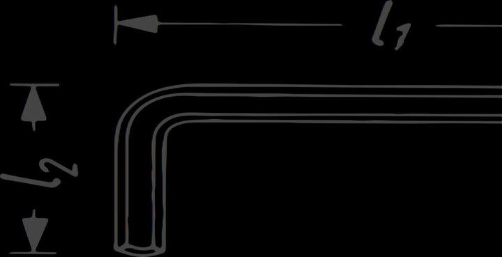 Image du produit HAZET Clé mâle coudée 2100-12 ∙ Profil à 6 pans intérieurs ∙ 12 mm