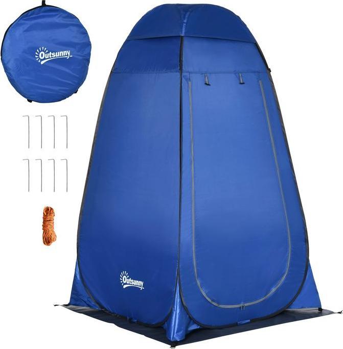 Produktbild Swisshandel24 Pop up Zelt Duschzelt Toilettenzelt Camping mit Tragetasche Mobile Outdoor Toilette Umkleidekabine 1 (Aufblasbares Zelt)