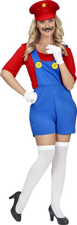 Produktbild Widmann Super Mario Klempnerin mit Anzug und Hut Damenkostüm (S)