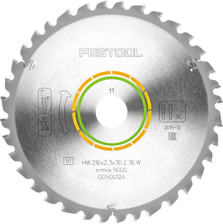 Actual product image Festool Universal saw blade 216 x 2.3 x 30 W36