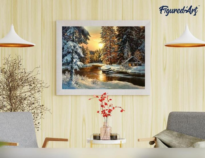 Actual product image Figured'Art Painting by numbers - Sunset in the forest