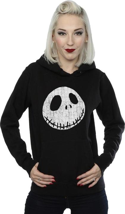 Immagine prodotto Disney Nightmare Before Christmas Jack Cracked Face Felpa con Cappuccio Donna (XL)