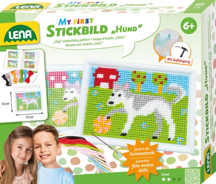 Actual product image Lena Embroidery picture dog