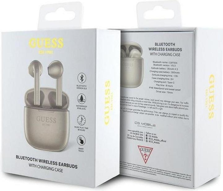 Produktbild Guess słuchawki Bluetooth GUTWST26PSD TWS + stacja dokująca złoty/gold Classic EST Logo (Kabellos)