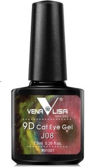 Produktbild Venalisa 9D Cat Eye Gellack J08 UV/LED (Lila Dunkelgrün, Gel-Effekt Nagellack)