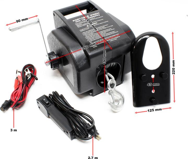 Produktbild Wiltec Elektrische Seilwinde