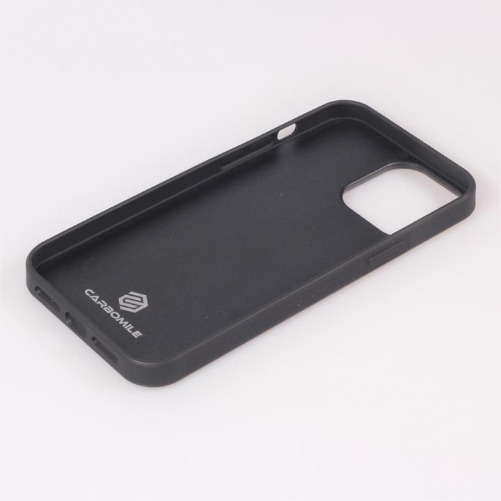Produktbild Carbomile Hülle Alcantara und Carbon mit roten Nähten (MagSafe kompatibel) (Apple iPhone 14 Pro Max)