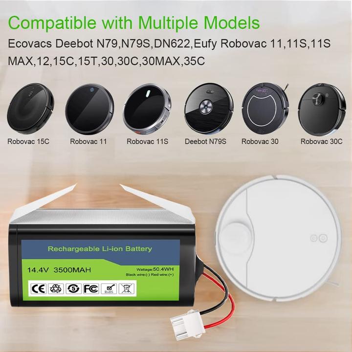 Actual product image Tesvor X500 battery