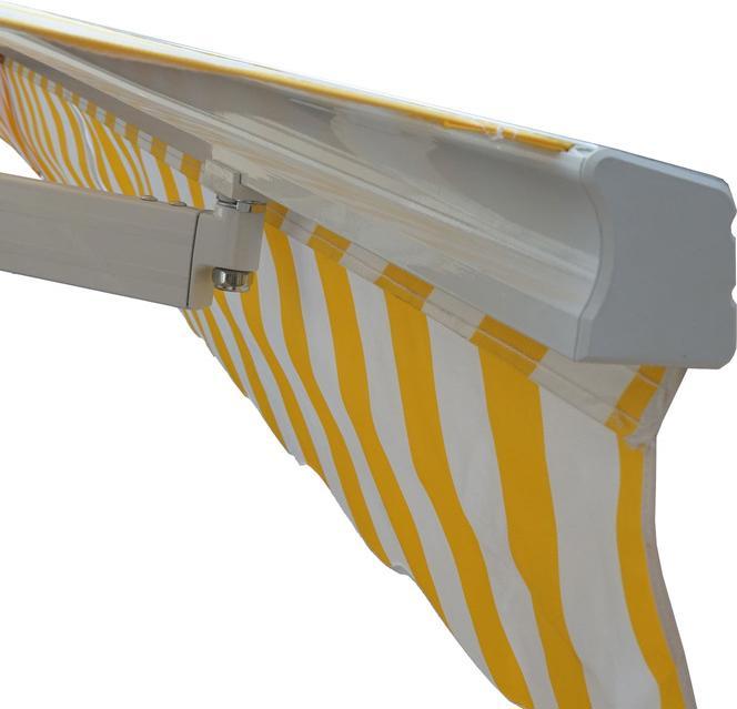 Produktbild Swisshandel24 Alu-Markise, Gelenkarmmarkise Sonnenschutz 3x2,5m Polyester, grau-braun (3 m)