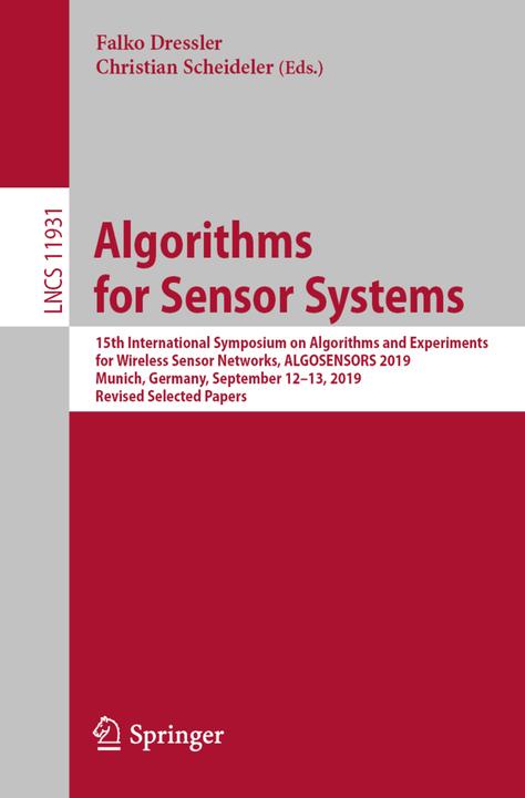 Actual product image Algorithms for Sensor Systems (Christian Scheideler, Falko Dressler, 2019)