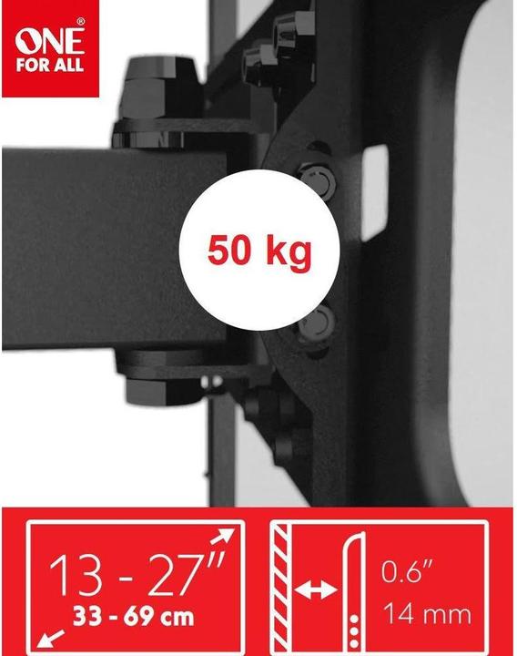 Immagine prodotto One for All Smart WM2111 (Muro, 27", 50 kg)