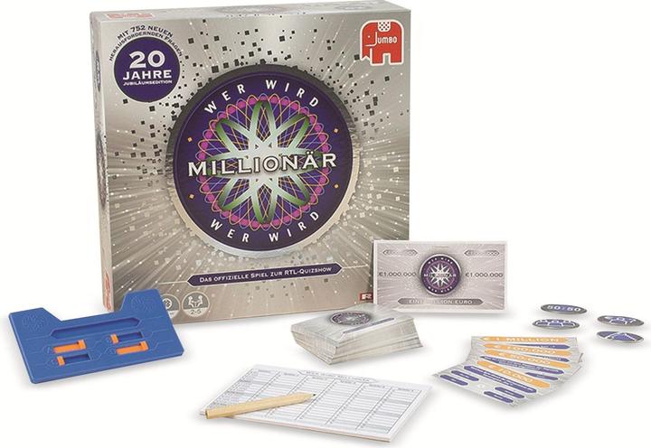 Immagine prodotto Jumbo Chi vuole essere un milionario 20 J, d 20 anni edizione anniversario, da 12 anni, 2-5 giocatori (Tedesco)