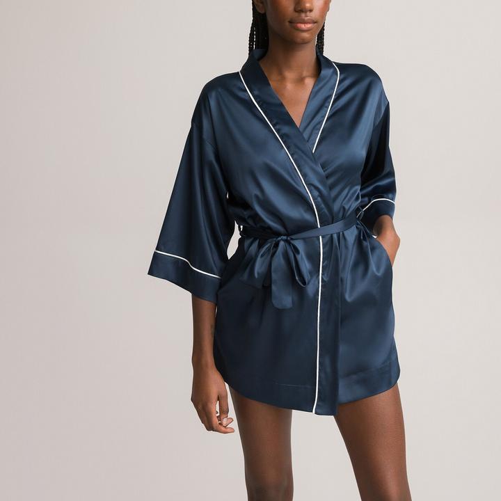 Produktbild La Redoute Collections Satin-Kimono mit 3/4-Ärmeln (42)