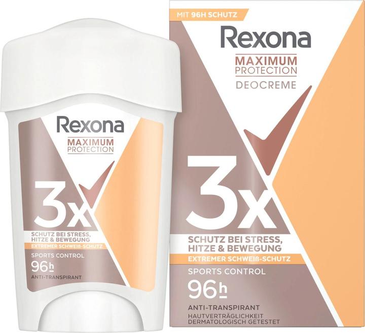 Actual product image Rexona Maximum Protection Deocreme Deodorant Antiperspirant Sports Control - 45 Ml (Stick)