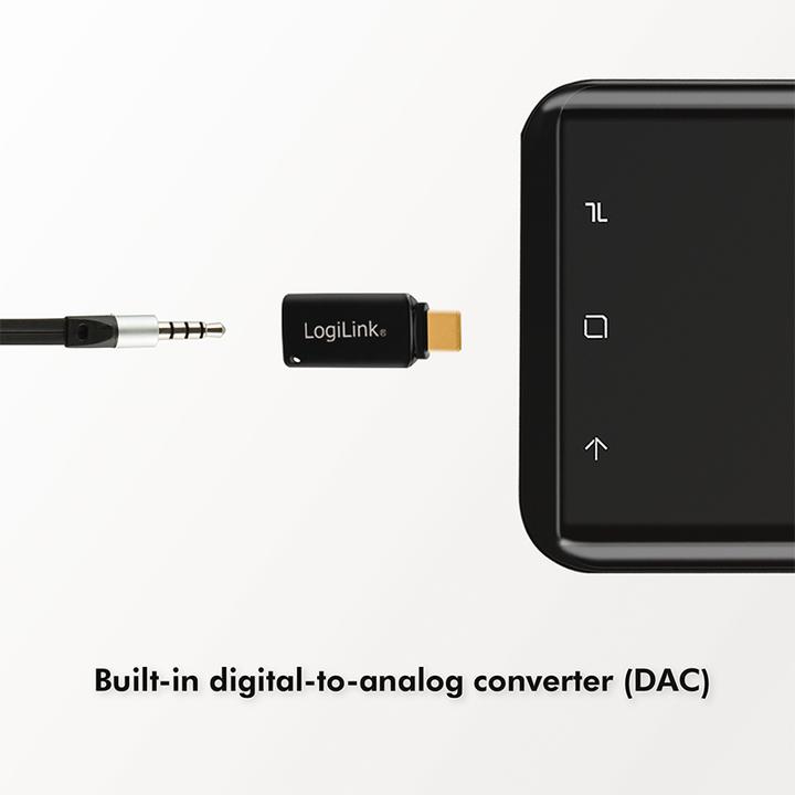 Productafbeelding LogiLink USB-C naar 3,5 mm (Digitaal -> Analoog)