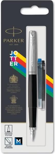 Parker Füller JOTTER Originals C.C. M Bl/SW 1er Blis (Schwarz, Edelstahl, 1 x)