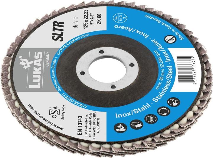 Produktbild Lukas Fächerschleifscheibe SLTR universal Ø 125 mm Zirkonkorund Korn 60