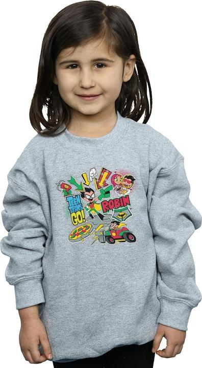 Image du produit - Sweat TEEN TITANS GO ROBIN MONTAGE - Fille (116)