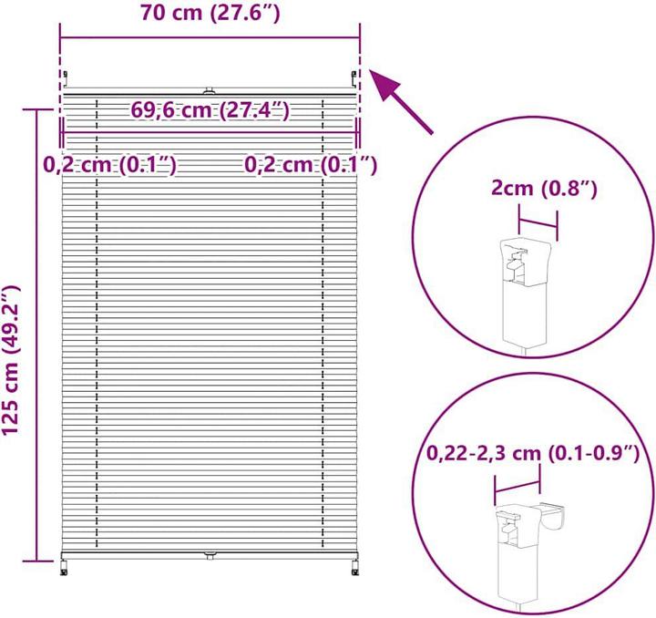 Immagine prodotto VidaXL Rollo (70 x 125 cm)