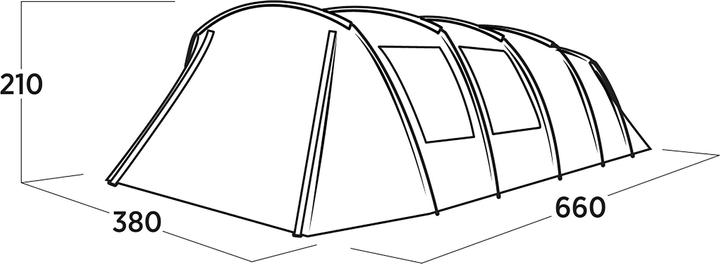 Image du produit Easy Camp Familien-Tunnelzelt Sola 6 (grau, Modell 2025) (Tente tunnel, 22.70 kg, 6 personnes)