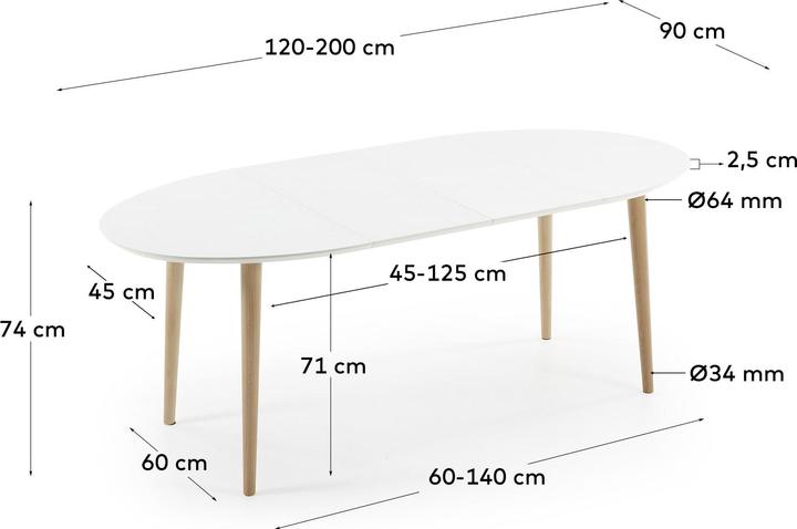 Image du produit Kave Home Oakland (90 x 120 x 74 cm)