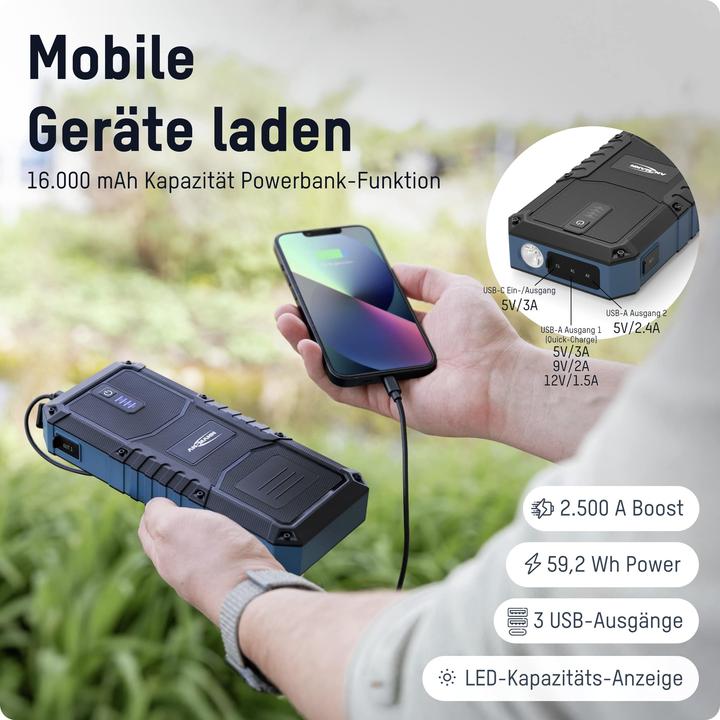 Produktbild Ansmann Jump Starter 16.0 (2500 A, 16000 mAh)