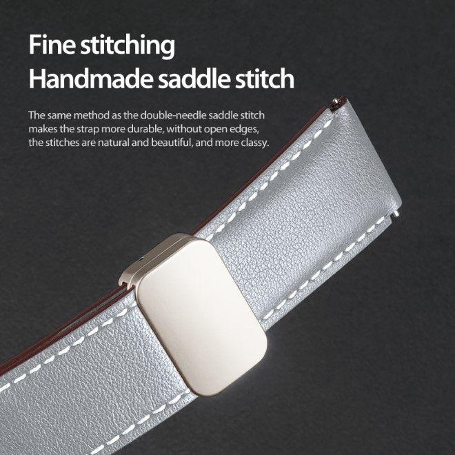 Actual product image Dux Ducis YA Series genuine leather strap (20 mm, Genuine leather, Spigot width 20 mm, Galaxy Watch6, Galaxy Watch3 (41mm), Gear S2 Classic)