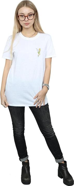 Actual product image Disney Womens/Ladies Tinkerbell Chest Cotton Boyfriend T-Shirt (3XL)