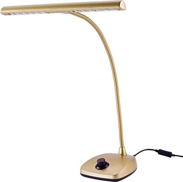 Immagine prodotto K&M 12298 Luce LED per pianoforte - color oro (Leggio leggero)