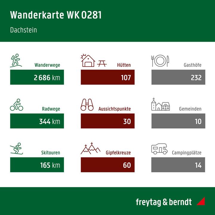 Actual product image Freytag & Berndt hiking, cycling and leisure map Dachstein, Ausseerland, Filzmoos, Ramsau