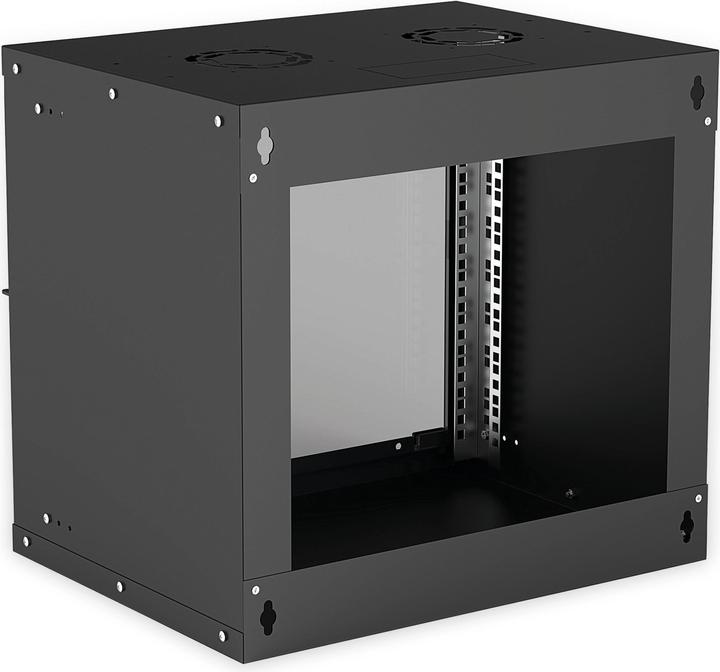 Actual product image Intellinet 48,30cm (19") wall distributor Basic Line 9HE black (WxHxD) 540 x 487 x 400 mm (9 RU, 19 inch rack)