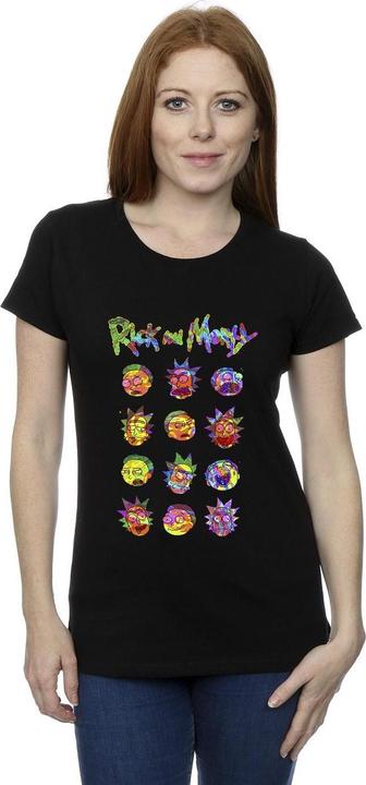 Immagine prodotto Rick And Morty Tie Dye Faces Maglietta Donna (L)