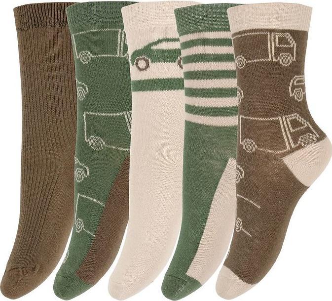 Produktbild Minymo Socken bedruckt 5er Set Cocoa Brown Gr. 31-34 (5er Pack, 31 - 34)