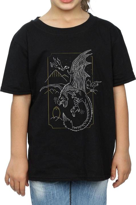 Immagine prodotto Dragon Line Art Maglietta Ragazze (140, 146)