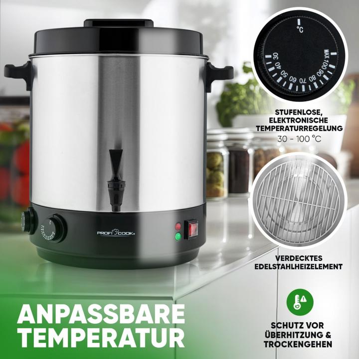Actual product image Proficook Profi Cook PC-EKA 1283 inox 501283 Boiling/hot drinks machine silver (32 l)
