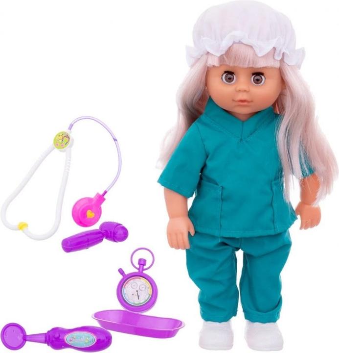 Produktbild Perletti doktor-puppe 12 geräusche mit zubehör bonnie 31 cm