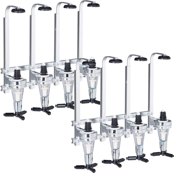 Produktbild Relaxdays Flaschenhalter und Dosierer zur Wandmontage, 2er Set (Cocktail Set)