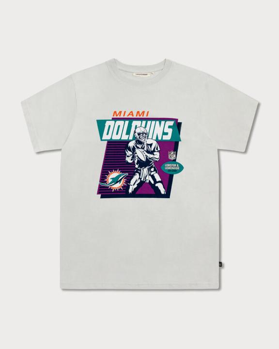 Actual product image Lobster & Lemonade Miami Dolphins QB 94 Campus T-Shirt gray L (L)