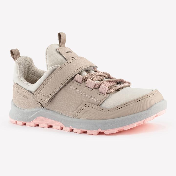 Produktbild Quechua Wanderschuhe Kinder Gr. 28–34 niedrig Klettverschluss Wandern - NH500 beige/rosa (31)