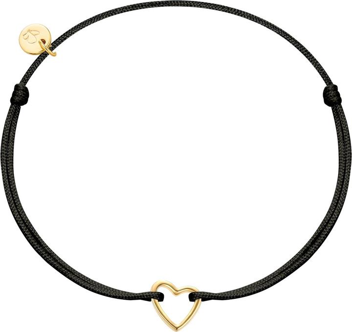 Actual product image Glanzstücke München Textile bracelet heart - 36424 (22 cm, Sterling Silver)