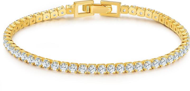 Immagine prodotto Glanzstücke München Donna argento con zirconi in oro giallo - 34422 (19 cm, Argento)