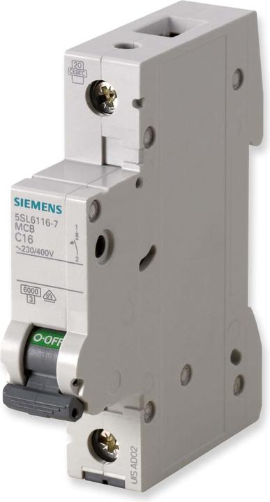 Actual product image Siemens 1 pole miniature circuit breaker